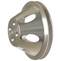 Power Products, Billet Style Aluminum Water Pump Pulley, Chevrolet Big Block, Short Water Pump, Single Groove