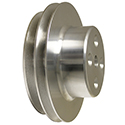 Power Products, Billet Style Aluminum Water Pump Pulley, Chevrolet Big Block, Long Water Pump, Double Groove