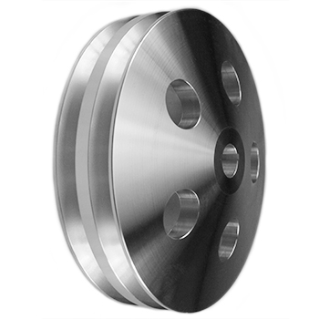 Power Products, Billet Style Power Steering Aluminum Pulley, Chevrolet Small Block/Big Block, Double Groove