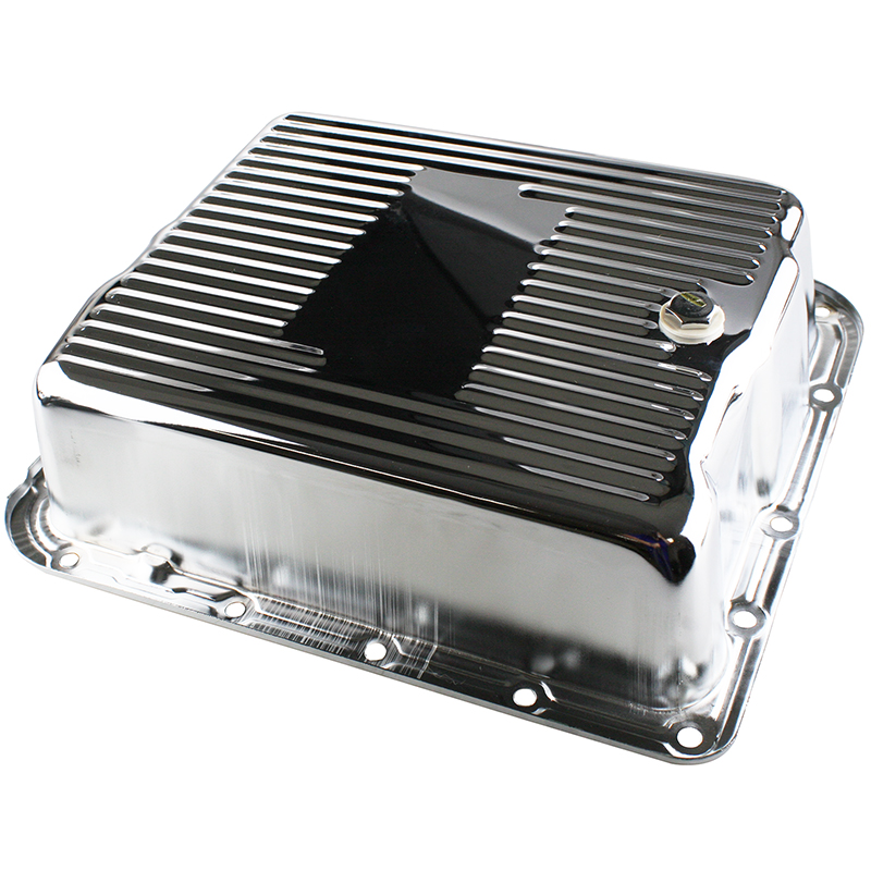 Power Products, Extra Capactiy Chrome Transmission Pan, GM 700R4/4L60E/4L65E/4L70E, Extra 2 Quarts