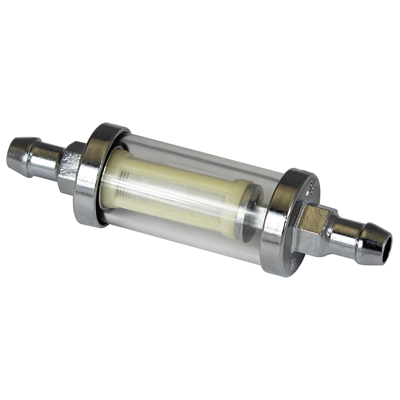 Power Products, Chome/Glass Inline Fuel Filter, 3/8