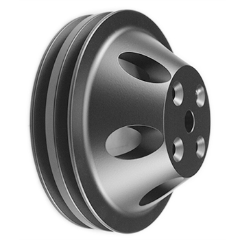 Power Products, Water Pump Steel Pulley, Chevrolet Small Block, Long Water Pump, Double Groove