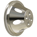 Power Products Billet Style Aluminum Water Pump Pulley, Chevrolet Small Block, Short Water Pump, Single Groove