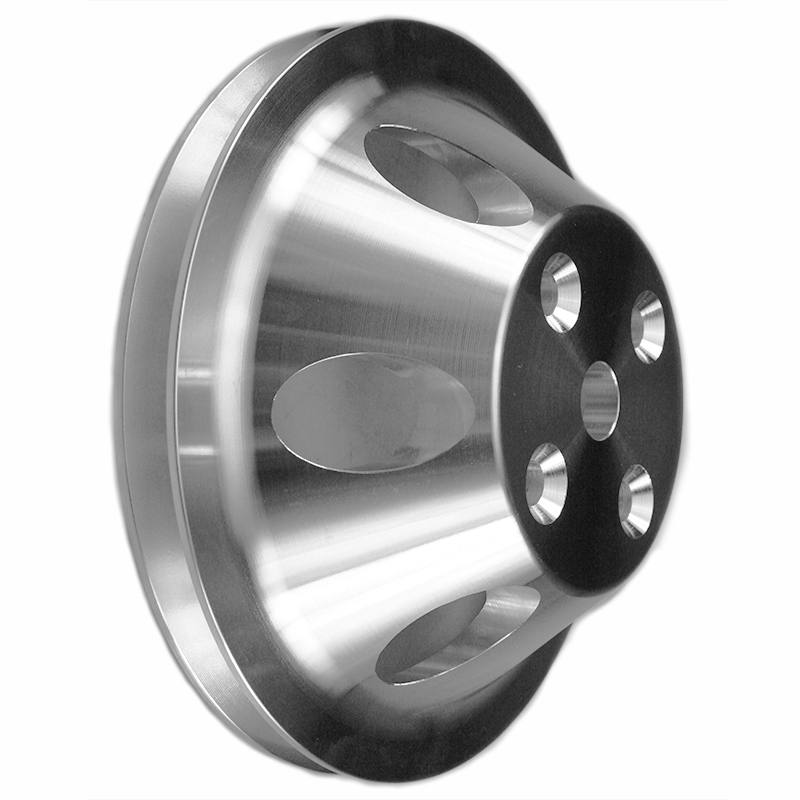 Power Products, Water Pump Steel Pulley, Chevrolet Small Block, Long Water Pump, Single Groove