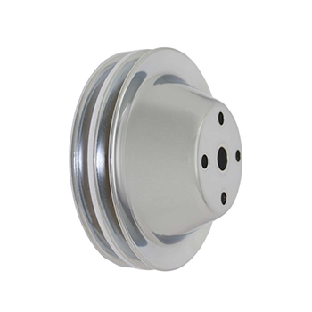 Power Products, Water Pump Steel Pulley, Chevrolet Small Block, Long Water Pump, Double Groove
