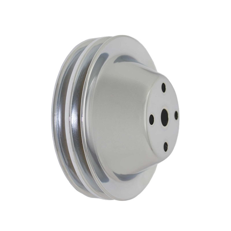 Power Products, Water Pump Steel Pulley, Chevrolet Small Block, Long Water Pump, Double Groove