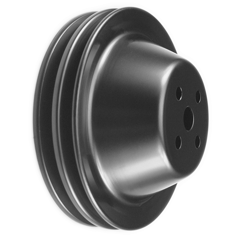 Power Products, Water Pump Steel Pulley, Chevrolet Small Block, Short Water Pump, Double Groove