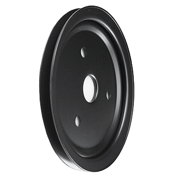Power Products, Black Steel Crankshaft Pulley, Chevrolet Small Block, Short WP, Single Groove