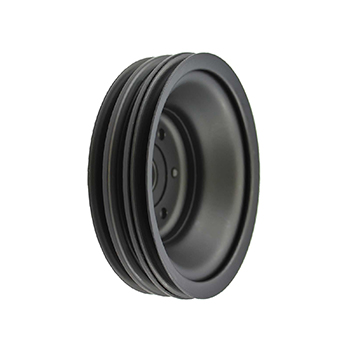 Power Products, Black Steel Crankshaft Pulley, Chevrolet Small Block, Long WP, Triple Groove