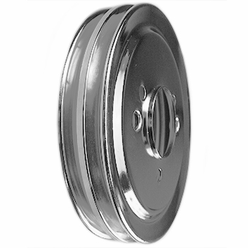 Power Products, Chrome Steel Crankshaft Pulley, Chevrolet Big Block, Short WP, Double Groove
