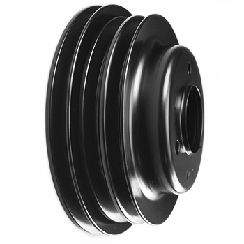 Power Products, Black Steel Crankshaft Pulley, Chevrolet Big Block, Long WP, Triple Groove