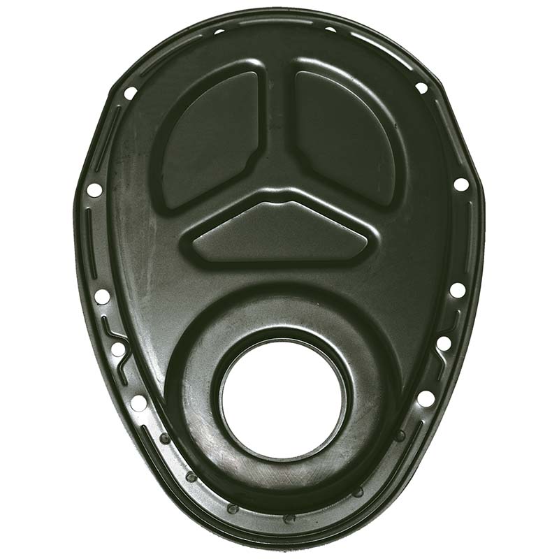 Power Products, Reinforced Thrust Timing Cover, Chev SB, Satin Black