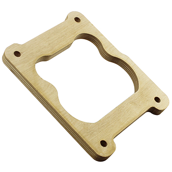 Power Products, Spread Bore Quadrajet, Wooden Heat Isolator Spacer, 1/2