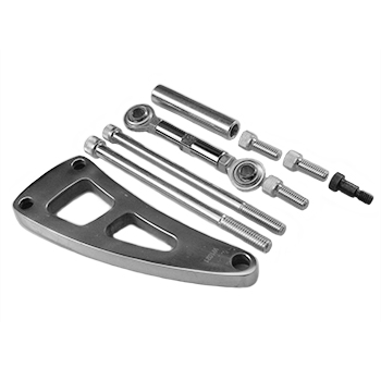 Power Products, Billet Aluminum Alternator Brackets, Chevrolet Big Block, Long Water Pump, Mid Mount, Polished