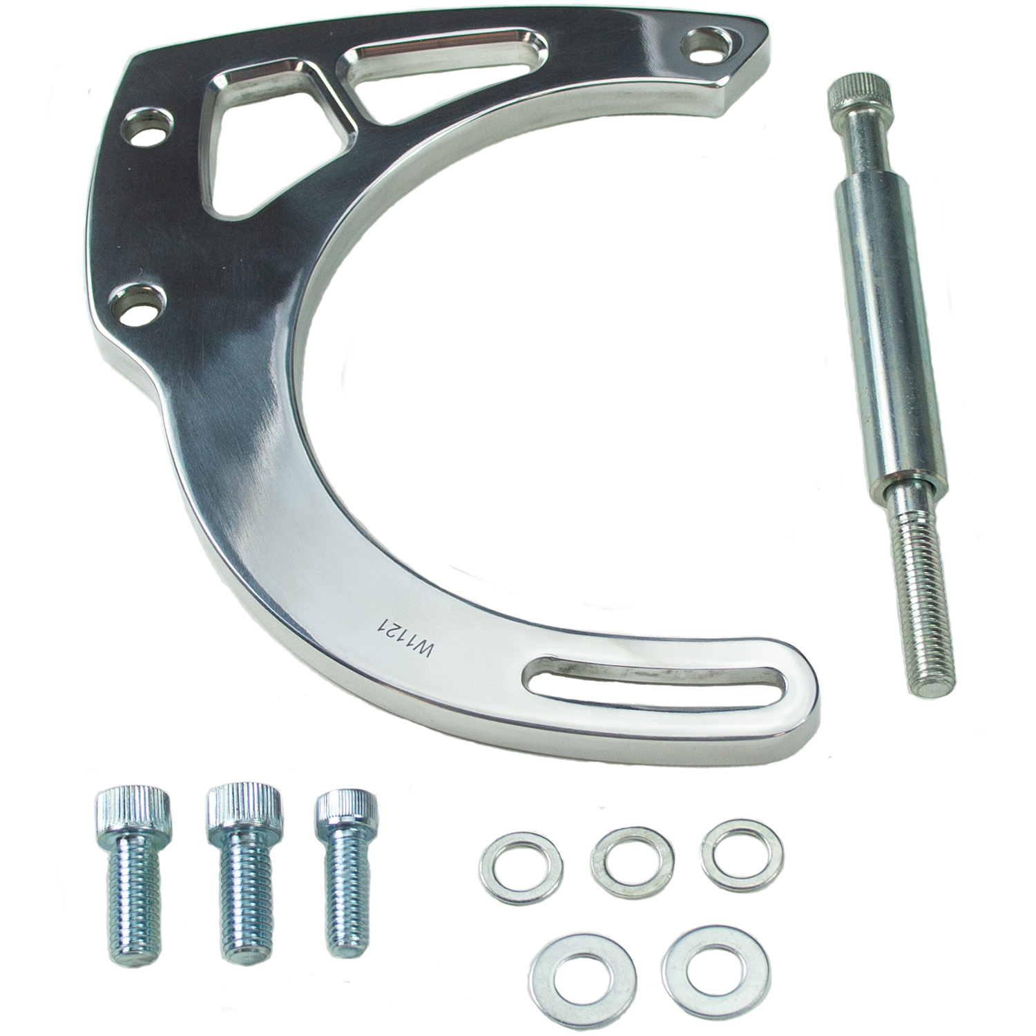 Power Products, Billet Aluminum Alternator Brackets, Chevrolet Small Block, Long Water Pump, Mid Mount