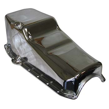 Power Products, Stock Replacement Oil Pan, Chev SB 55-79, Chrome