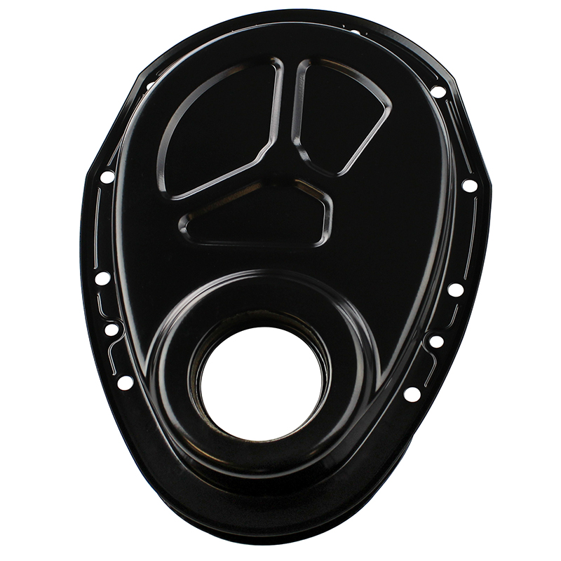 Power Products, Reinforced Thrust Timing Cover, Chev SB, Black
