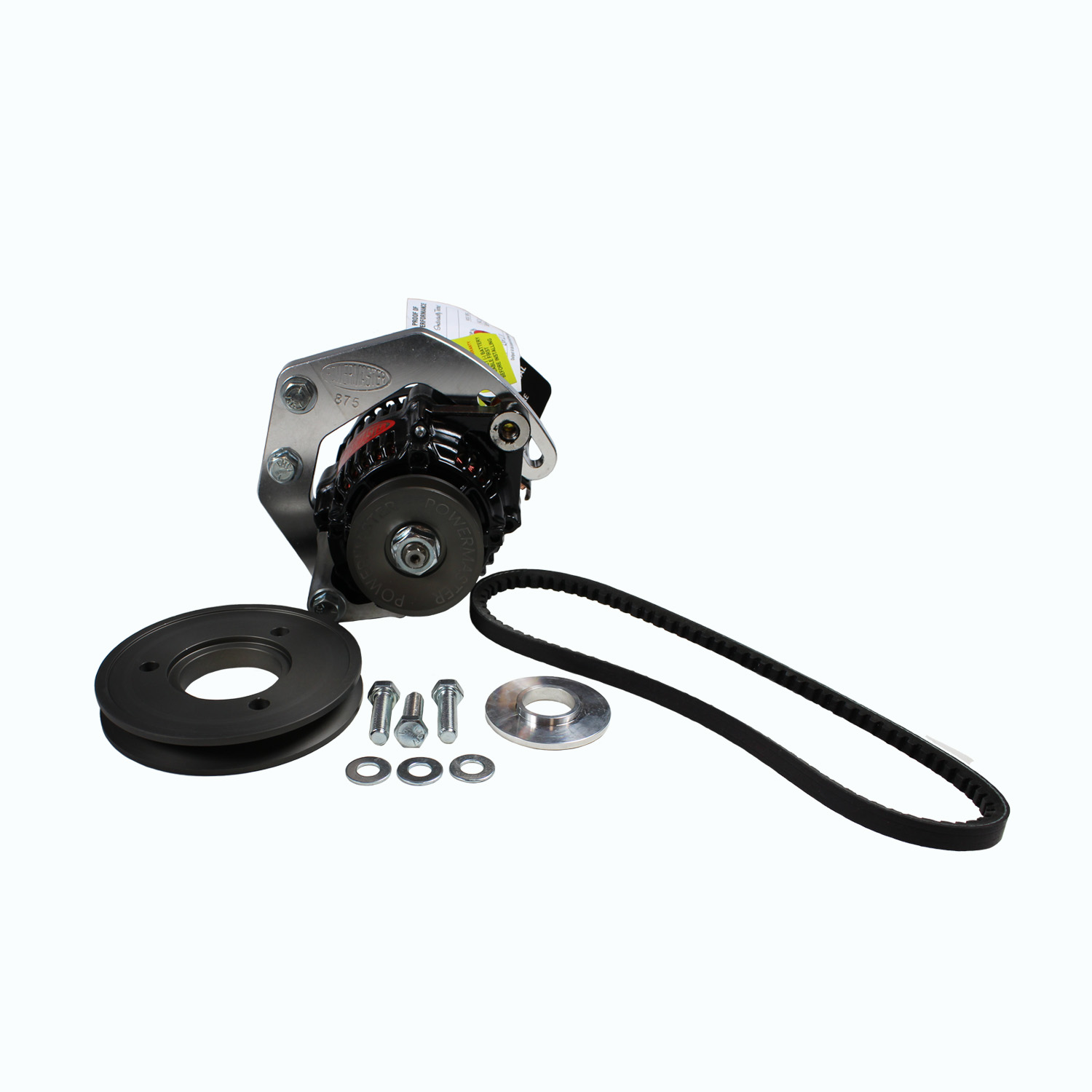 PowerMaster, Pro Series Racing Alternator Kit, Chev SB, Snug Mid-Mount, 55 Amp, CS121 Case