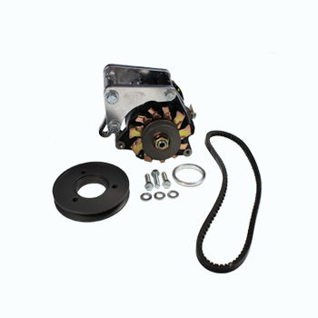 PowerMaster, Pro Series Racing Alternator Kit, Chev BB, Snug Mid-Mount, 100 Amp, CS121 Case