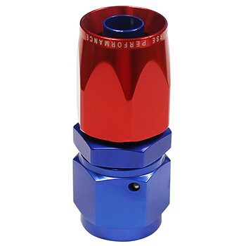 Redhorse, Straight Swivel Seal Hose End, -8 AN, Red/Blue