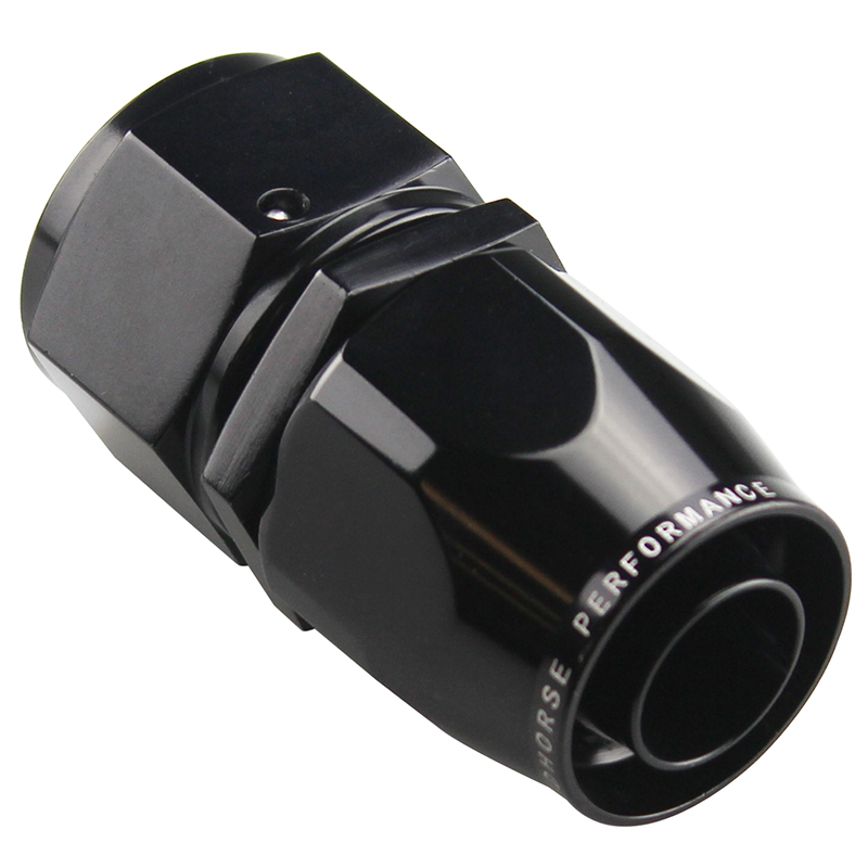 Redhorse, Straight Swivel Seal Hose End, -12 AN, Black
