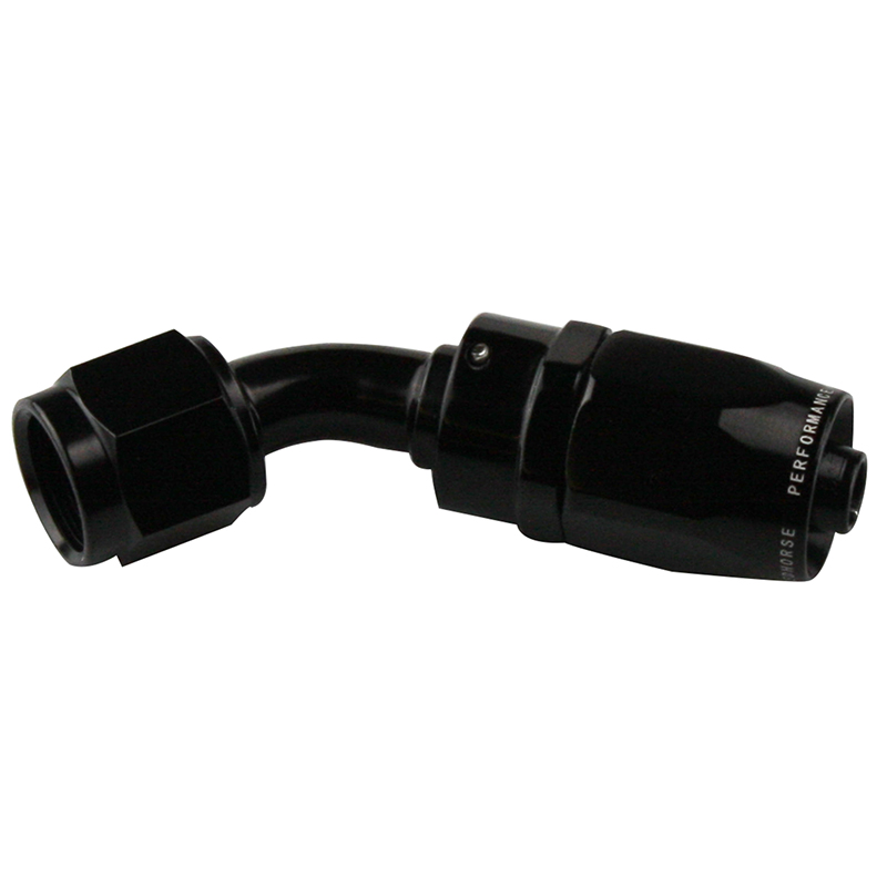 Redhorse -10 45-Degree Swivel-Seal Female Aluminum Hose End Redhorse -10 45-Degree Swivel-Seal Female Aluminum Hose End