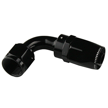 Redhorse, 90 Degree Swivel Seal Hose End, -8 AN, Black