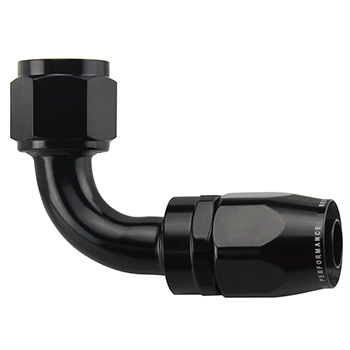 Redhorse, 90 Degree Swivel Seal Hose End, -10 AN, Black