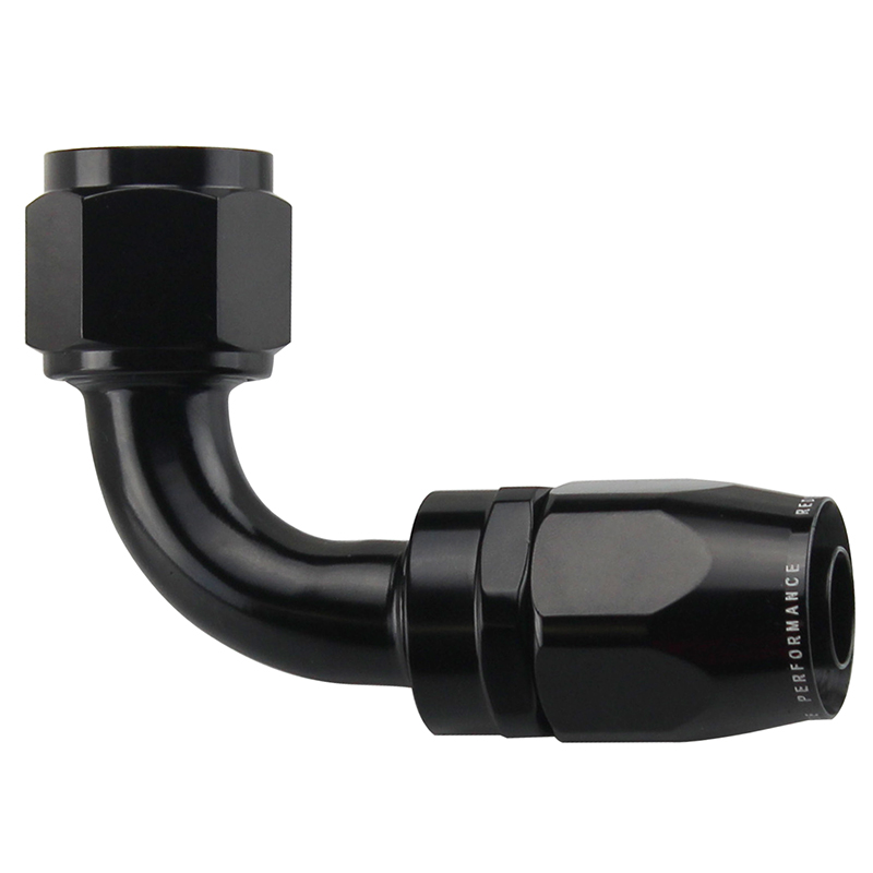 Redhorse, 90 Degree Swivel Seal Hose End, -10 AN, Black
