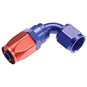 Redhorse, 90 Degree Swivel Seal Hose End, -6 AN, Red/Blue