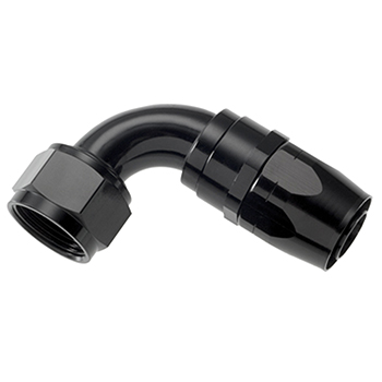 Redhorse, 90 Degree Swivel Seal Hose End, -6 AN, Black
