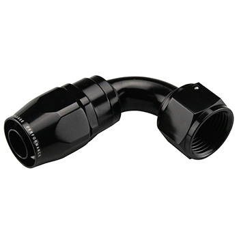 Redhorse, 90 Degree Swivel Seal Hose End, -12 AN, Black