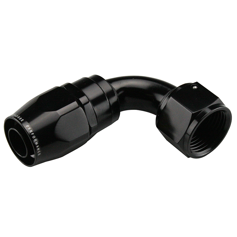 Redhorse, 90 Degree Swivel Seal Hose End, -12 AN, Black
