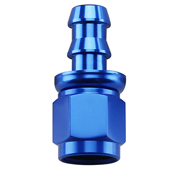 Redhorse, Push Loc Straight End, Socketless, -6 AN, Blue