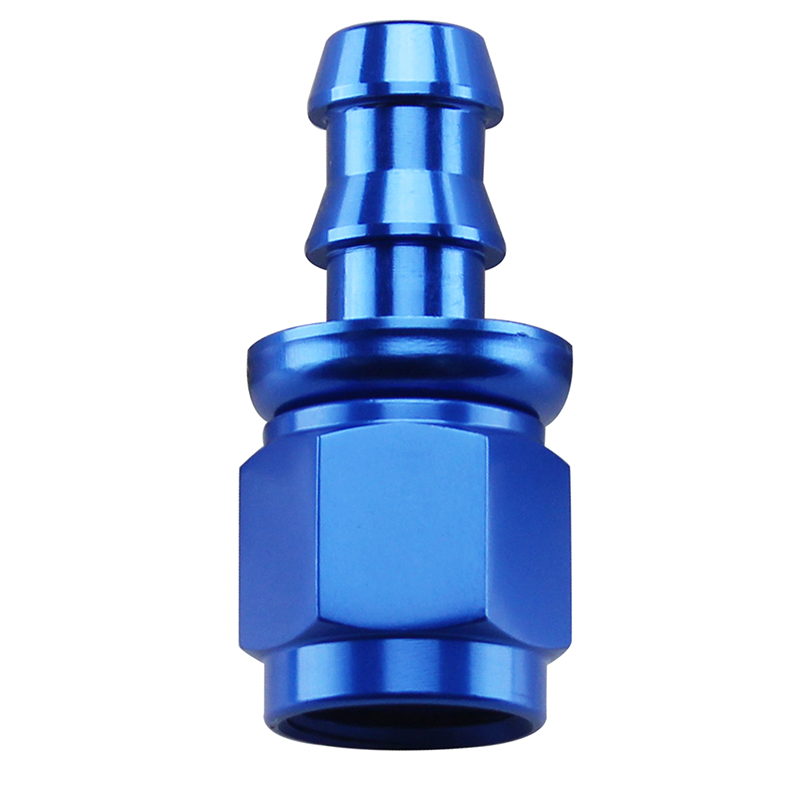 Redhorse, Push Loc Straight End, Socketless, -6 AN, Blue
