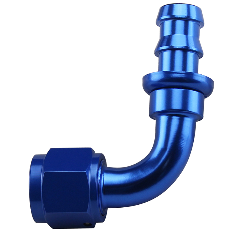 Redhorse, Push Loc, 90 Elbow, Socketless, -8 AN, Blue