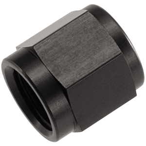Redhorse Hard Tube Nuts, -6 AN, Black, 2 Pack