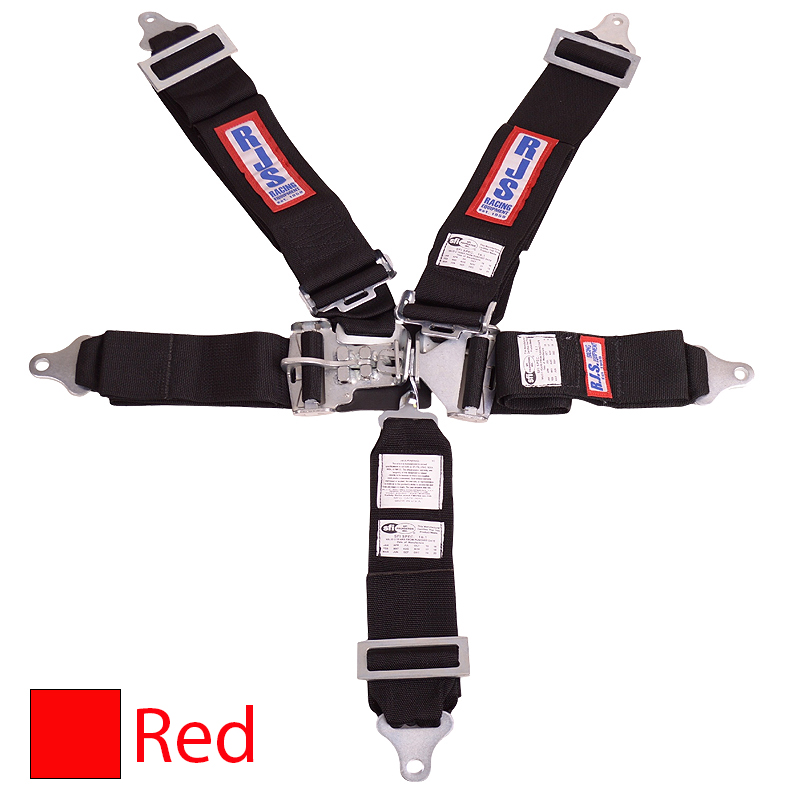 RJS Racing Equipment, 5-Point Roll Bar Mount, Twin Individual Latch & Link Harness w/3
