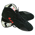 RJS,  Mid-Top Racing Shoes, SFI 3.3A/5, Black, Size 14