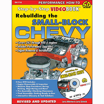 SA Design, Rebuilding the Small Block Chevy Step-By-Step Book w/Video DVD, Sold as Each