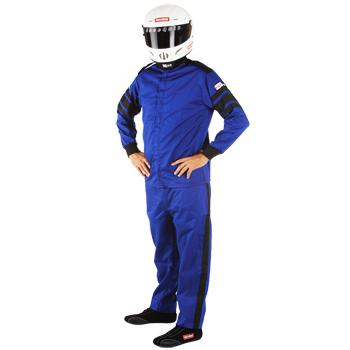 RaceQuip, SFI 3.2A/1 Single Layer Driving Suit, X-Large, Blue