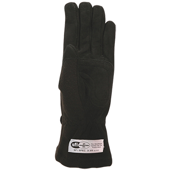 RaceQuip, 355 Series SFI 3.3/5 Double Layer Racing Gloves, Black, Small