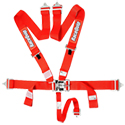 RaceQuip, 5-Point Twin Individual, Latch & Link Harness, Red