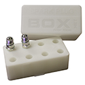 Spark Plug Box, Holds Eight Plugs, White
