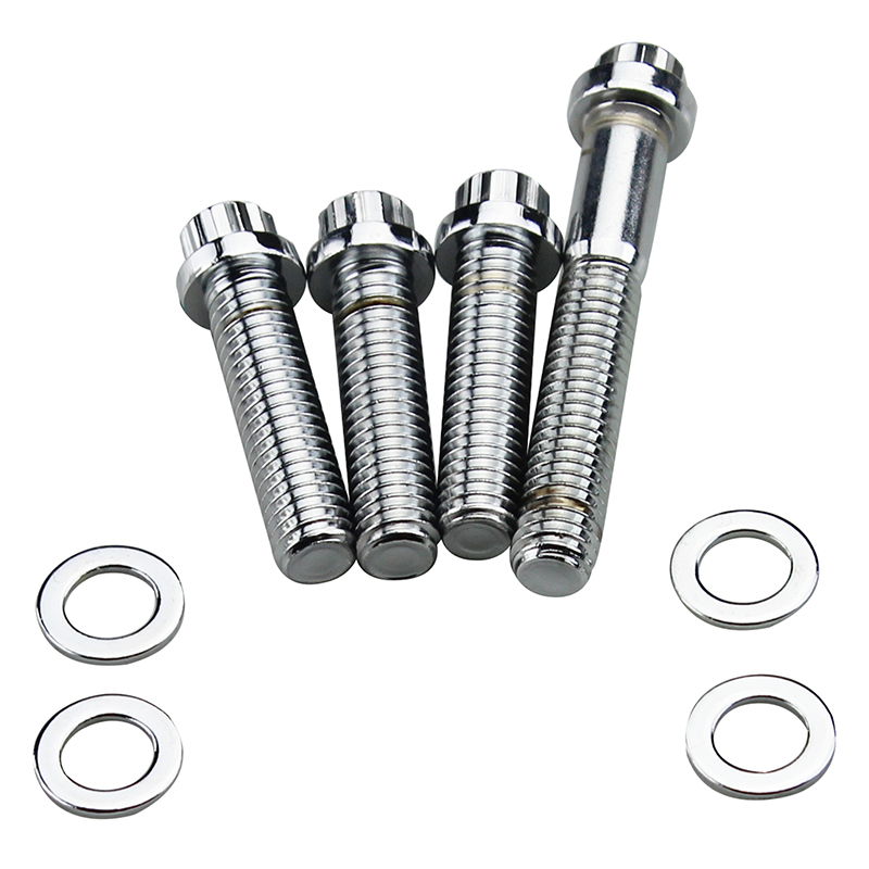 Specialty Fasteners, Water Pump Bolts, Short Pump, Chrome Plated, 12-Point Design, Sold as Set
