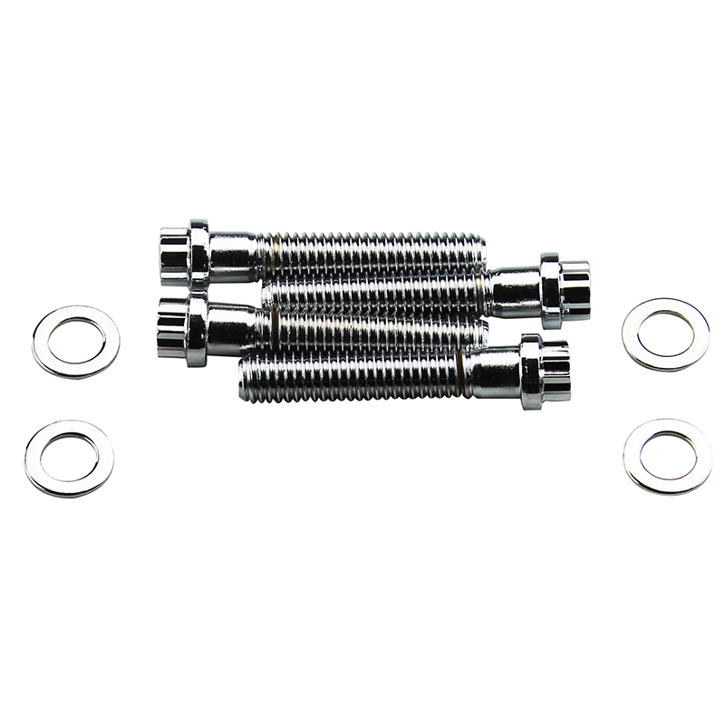Specialty Fasteners, Water Pump Bolts, Long Pump, Chrome Plated, 12-Point Design, Sold as Set