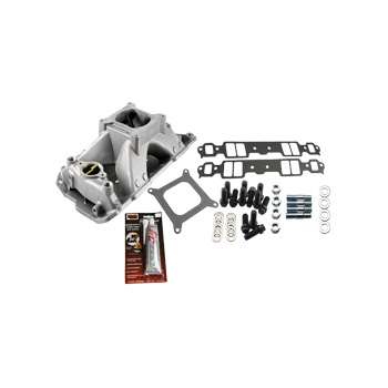 Speedmaster, HiRise Intake Manifold Kit, Chev SB, Satin Finish