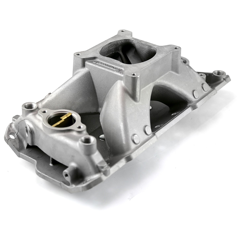 Speedmaster, Open Plenum Intake Manifold, Chev 350 HiRise, 1957-1995, Satin Finish