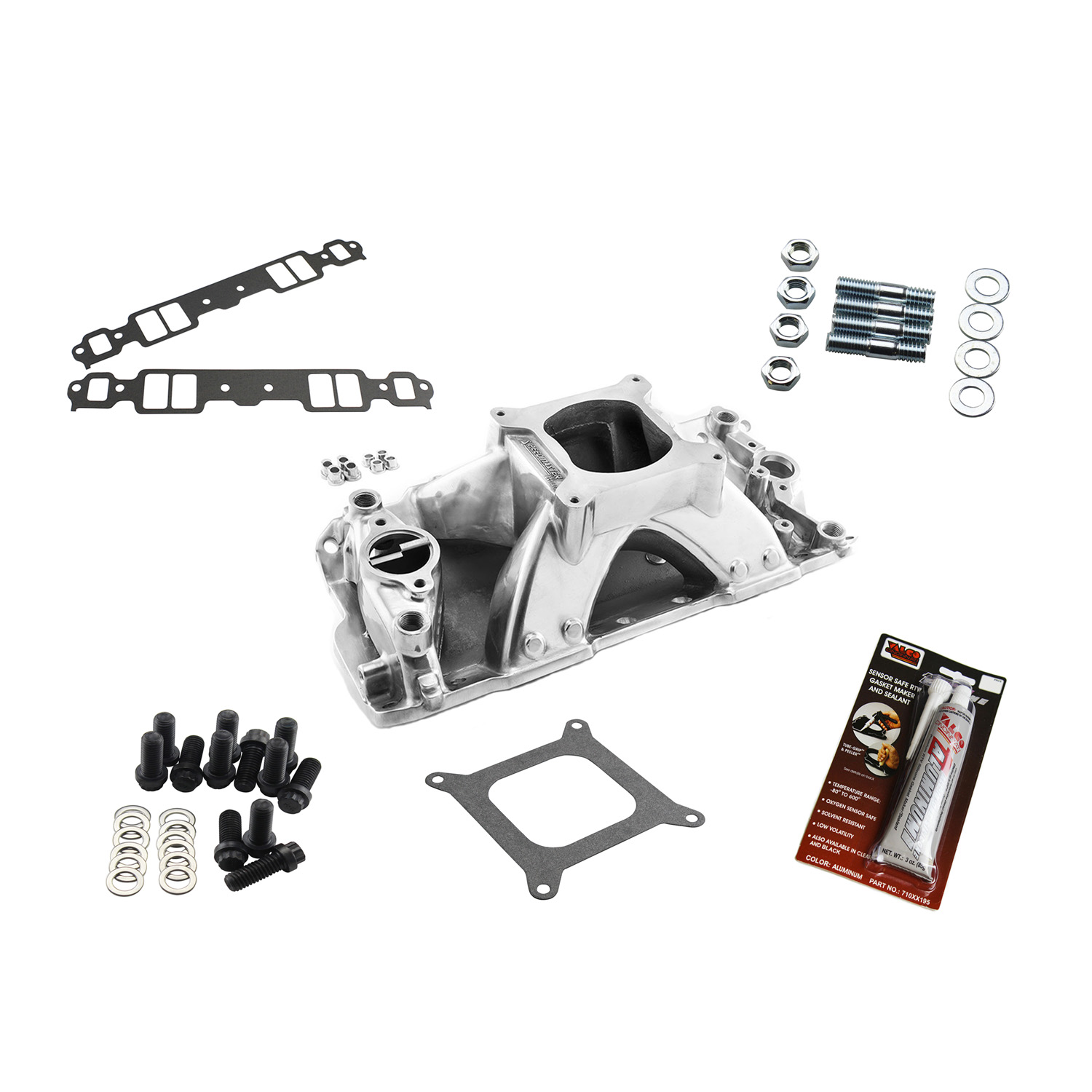Speedmaster, HiRise Intake Manifold Kit, Chev SB, Polished Finish