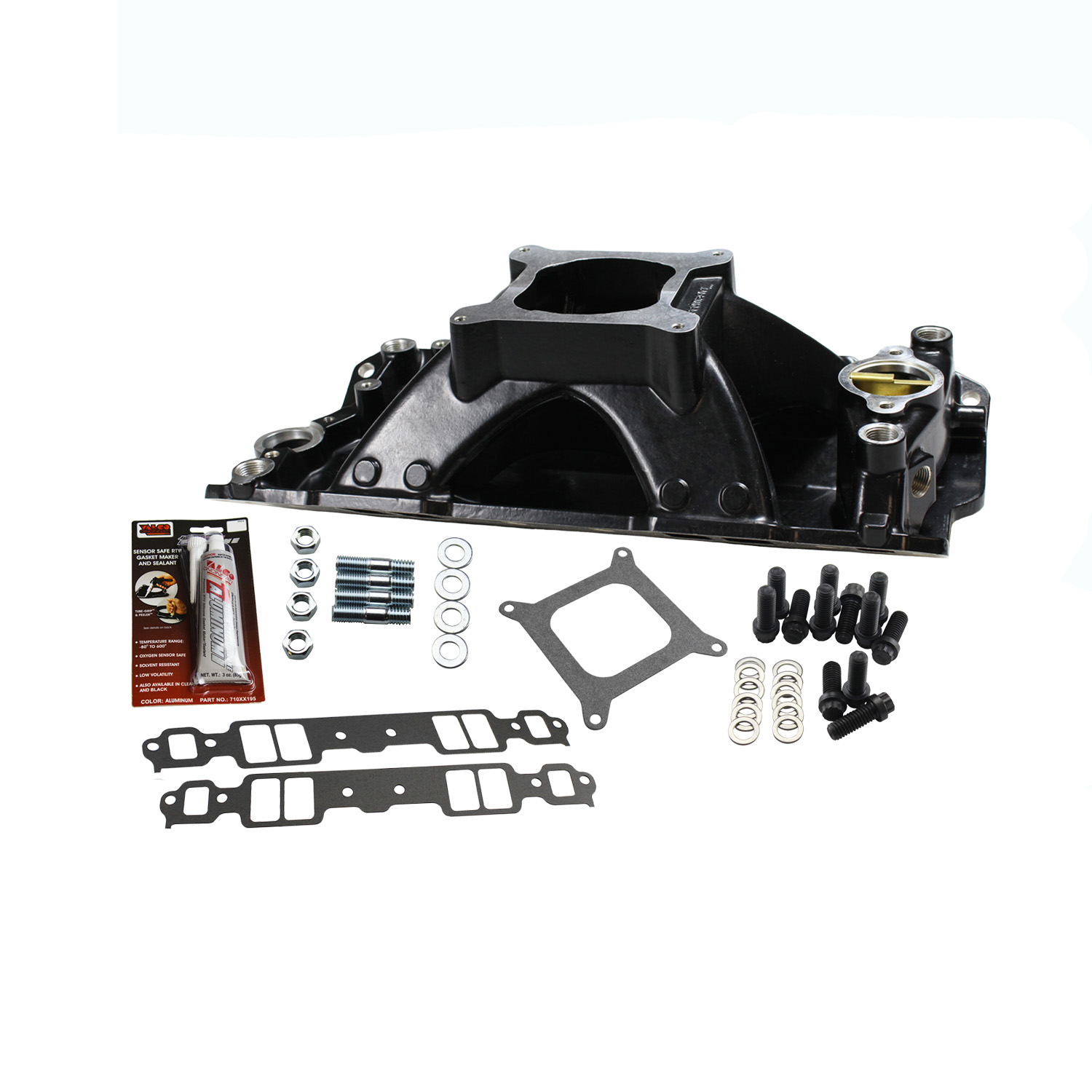 Speedmaster, HiRise Intake Manifold Kit, Chev SB, Black Finish